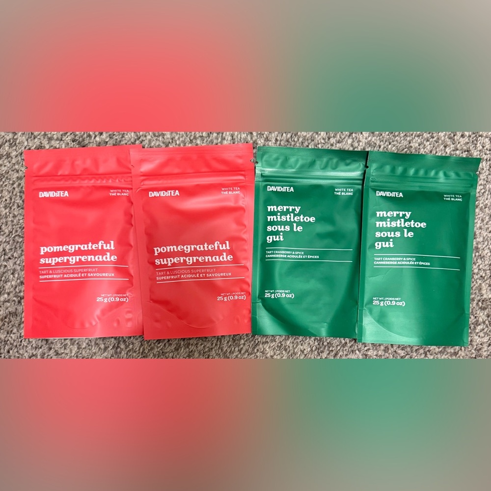 DAVIDsTEA 4 Bags Of Sealed Loose White Tea